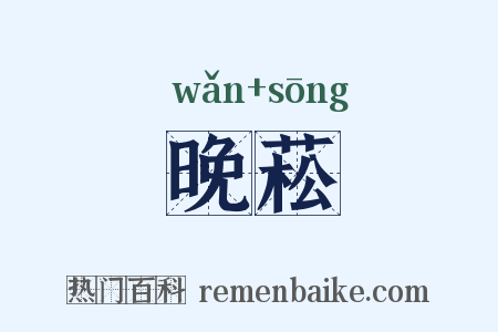 晚菘是什么意思的图片
